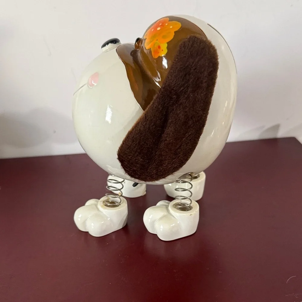Vintage Blowfish Co. puppy dog money box from the 1970s